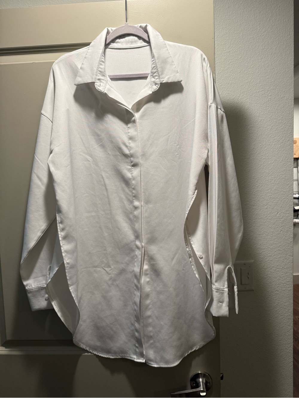 Classic Men's White Button-Down Shirt
